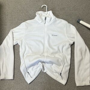 Columbia Soft White Zip-Up Fleece